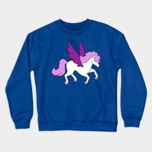 Purple Haired Pegasus Crewneck Sweatshirt